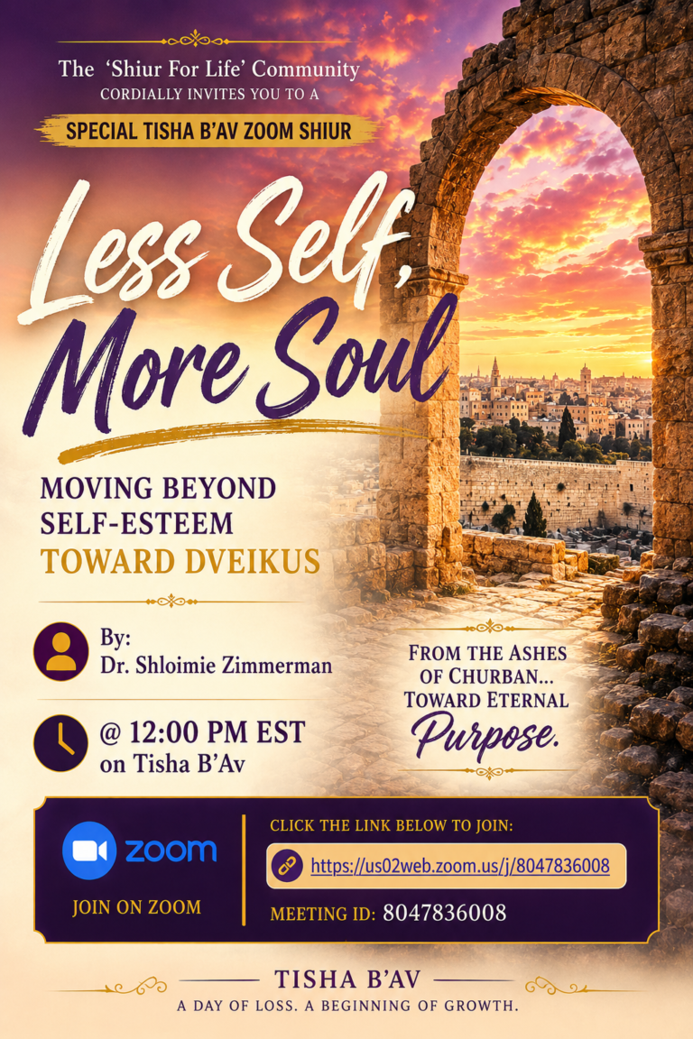 Less Self, More Soul: Moving Beyond Self Esteem Toward Dveikus
